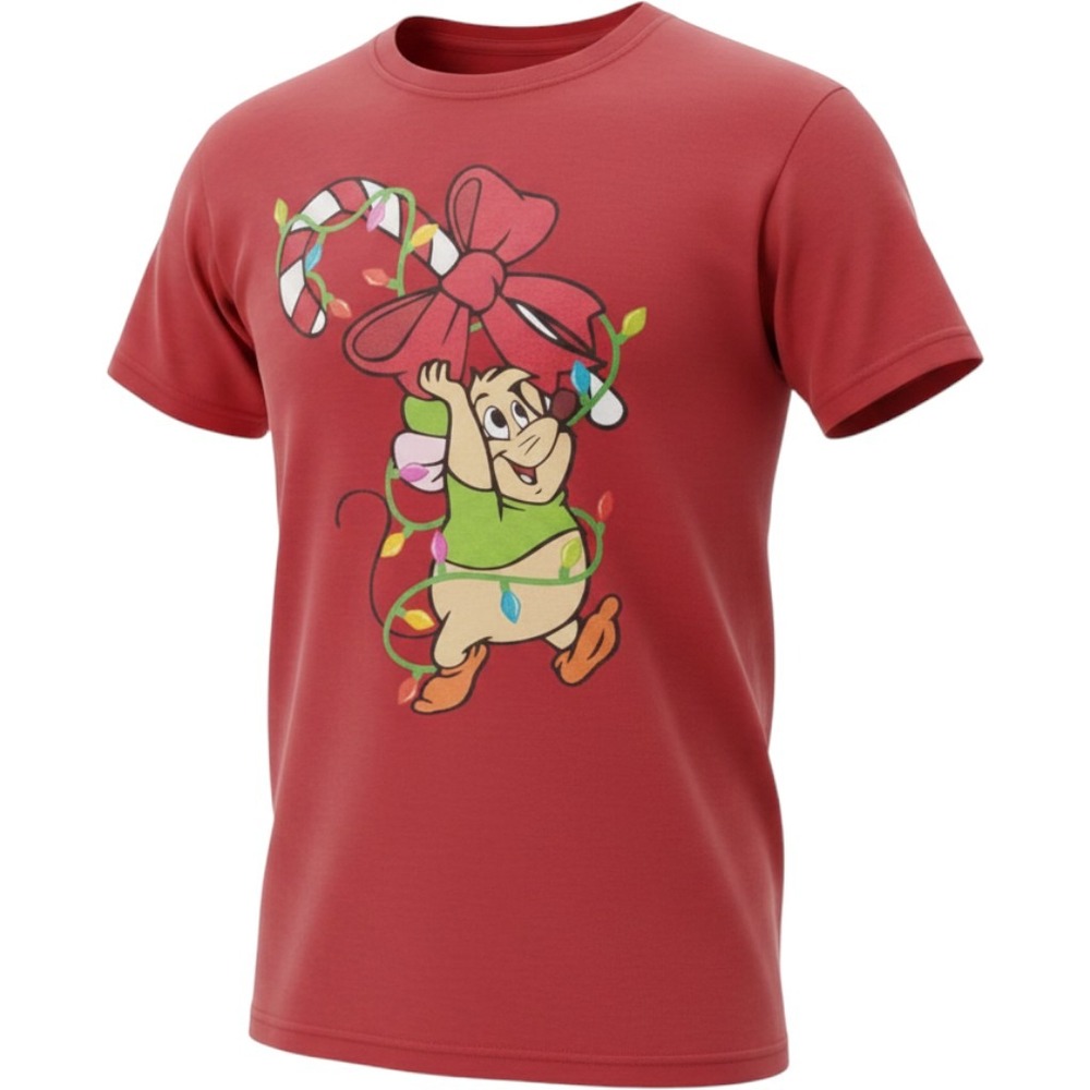 Comfort Colors Red Disney Gus Gus Christmas T-Shirt Size XL